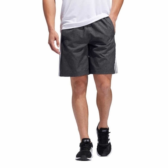 adidas Short Mens Black Heather Woven Active Workout School With Climalite - Picture 1 of 6
